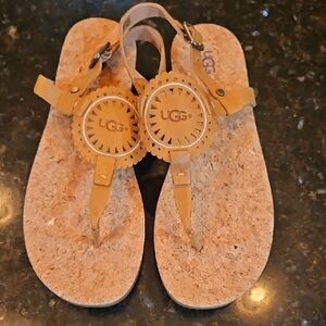 UGG Brown Cork Sandals